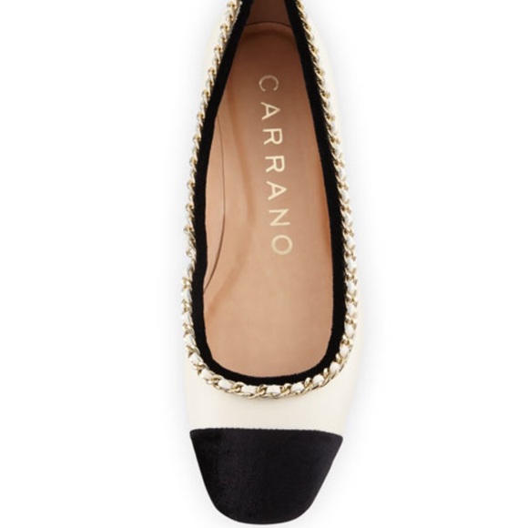 Carrano Shoes - 🍃💕NIB Carrano Leather & Velvet Chain Ballet Flat